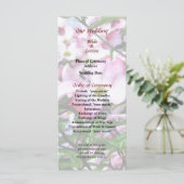 Trouwprogramma met Bloesems van de Roze Cornus Programmakaart (Staand voorkant)