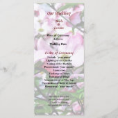 Trouwprogramma met Bloesems van de Roze Cornus Programmakaart (Voorkant)