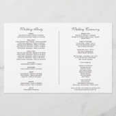 Trouwprogramma met Blush Roze Orchidee en Pampagra (Achterkant)