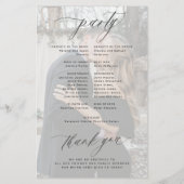 Trouwprogramma met budget zwart-wit foto's flyer (Achterkant)