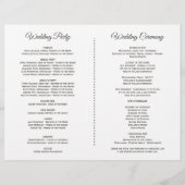 Trouwprogramma met charm Merlot Navy Blue bloemmot (Achterkant)