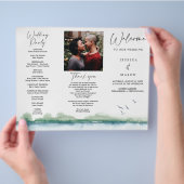 Trouwprogramma met driedelig ontwerp voor bergmeer flyer (Hand)