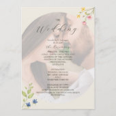 Trouwprogramma met foto van wilde bloemen programmakaart (Voorkant)