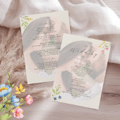 Trouwprogramma met foto van wilde bloemen programmakaart