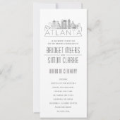 Trouwprogramma met gestileerde skyline van Atlanta Kaart (Voorkant)