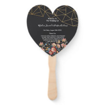 Trouwprogramma met gouden geometrische vormgeving