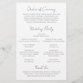 Trouwprogramma met monogram en krans Elegant en bu Flyer (Achterkant)