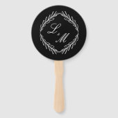 Trouwprogramma met Monogram Schrift Tak C Handwaaier (Voorkant)