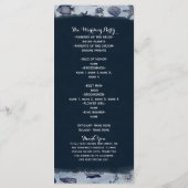 Trouwprogramma met oceaanthema en vintage-zeevaart programmakaart (Achterkant)