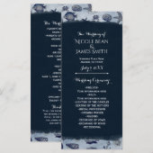 Trouwprogramma met oceaanthema en vintage-zeevaart programmakaart (Voorkant / Achterkant)