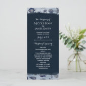 Trouwprogramma met oceaanthema en vintage-zeevaart programmakaart (Staand voorkant)