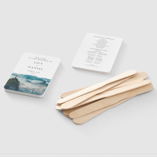 Trouwprogramma met Rio de Janeiro Silhouette Handwaaier (Niet-gemonteerd)