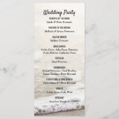 Trouwprogramma met strandgolven programmakaart (Achterkant)