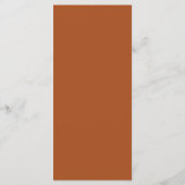 Trouwprogramma met terracotta bloemen programmakaart (Achterkant)