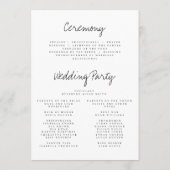 Trouwprogramma met wilde bloemen programmakaart (Achterkant)