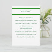 Trouwprogramma Minimalistische Groene Rand Kaart (Staand voorkant)