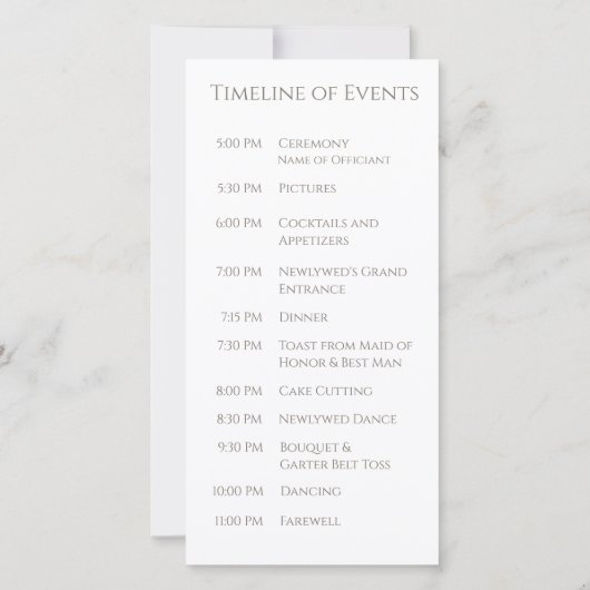 Trouwprogramma - Moderne bloemen met een hart (Achterkant)