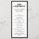 Trouwprogramma Mr en Mrs Modern Bold Programmakaart (Voorkant)