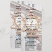Trouwprogramma Ontmoet me onder de klok Pittsburgh Programmakaart (Voorkant / Achterkant)