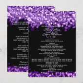 Trouwprogramma Paarse Lichten Kaart (Voorkant / Achterkant)