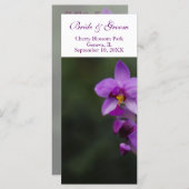 Trouwprogramma - Paarse Orchidee Kaart (Voorkant / Achterkant)