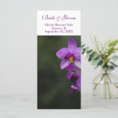 Trouwprogramma - Paarse Orchidee Kaart (Staand voorkant)