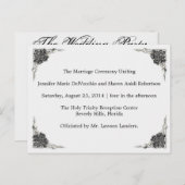 Trouwprogramma, pagina 1 van 2. briefkaart (Voorkant / Achterkant)