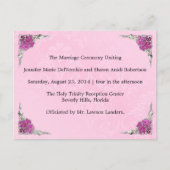 Trouwprogramma, pagina 1 van 2. briefkaart (Voorkant)