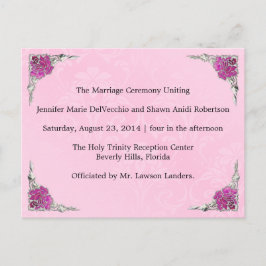 Trouwprogramma, pagina 1 van 2. briefkaart