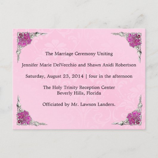 Trouwprogramma, pagina 1 van 2. briefkaart (Voorkant)