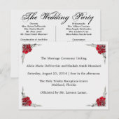 Trouwprogramma, pagina 1 van 2. briefkaart (Voorkant / Achterkant)