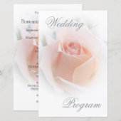 Trouwprogramma Peach Pink Rosebud (Voorkant / Achterkant)