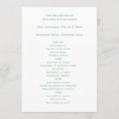 Trouwprogramma Peppermint Butterflies Heart Programmakaart (Achterkant)