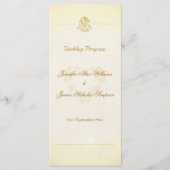 Trouwprogramma  perkament papier stijl programmakaart (Voorkant)