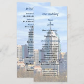 Trouwprogramma Philadelphia Pa Skyline II Programmakaart (Voorkant / Achterkant)
