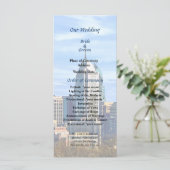 Trouwprogramma Philadelphia Pa Skyline II Programmakaart (Staand voorkant)