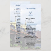 Trouwprogramma Pittsburgh Skyline van Smithfield Programmakaart (Voorkant / Achterkant)