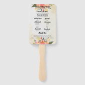 Trouwprogramma Pretty Peach Bloemig Schattig TROUW Handwaaier (Achterkant)