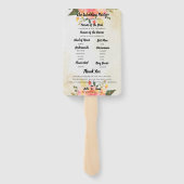 Trouwprogramma Pretty Peach Bloemige Mooie TROUW Handwaaier (Achterkant)