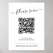 Trouwprogramma QR Code Poster (Voorkant)