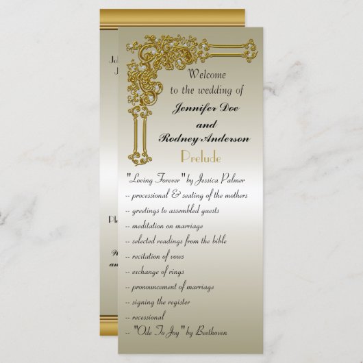 Trouwprogramma Rack Kaart (Voorkant / Achterkant)