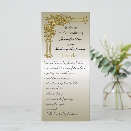 Trouwprogramma Rack Kaart (Staand voorkant)