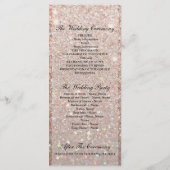 Trouwprogramma - Roos Gold Glitter Fab Programmakaart (Achterkant)