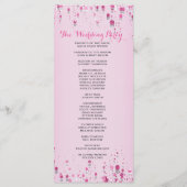 Trouwprogramma | Roos Petal Pink Programmakaart (Achterkant)