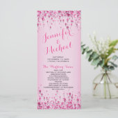 Trouwprogramma | Roos Petal Pink Programmakaart (Staand voorkant)