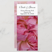 Trouwprogramma - Roze Rose Kaart (Voorkant / Achterkant)