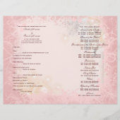 Trouwprogramma roze wit grillig (Voorkant)