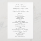 Trouwprogramma Silver Hearts Programmakaart (Achterkant)