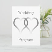 Trouwprogramma Silver Hearts Programmakaart (Staand voorkant)