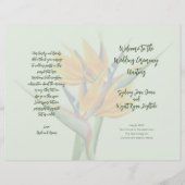 Trouwprogramma sjabloon 'Bird of Paradise' (Voorkant)